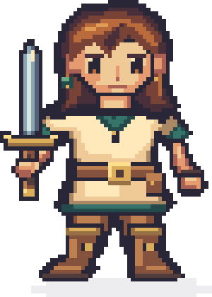 A To Do Life hero holding an iron sword